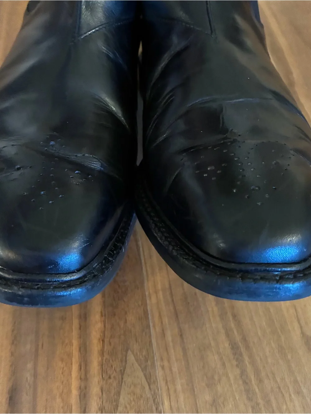 Men's Black Leather Chelsea Boots - Classic Slip-On Style